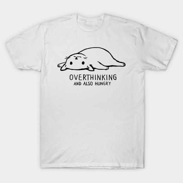Overthinking and hungry cat shirt cheap
